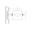 Sinalizador de gesso 200mm x 100mm x 42mm de profundidade