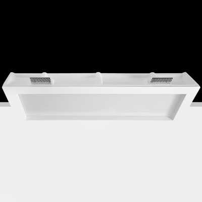 Foco de gesso retangular 590mm x 150mm