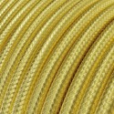 Cabo decorativo têxtil por metro homologado revestido de cobre dourado.