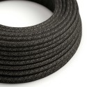 Cabo decorativo têxtil por metros homologado, cor preto linho.