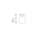 Aplique parede personalizável para LED 295mm gesso 5IN001