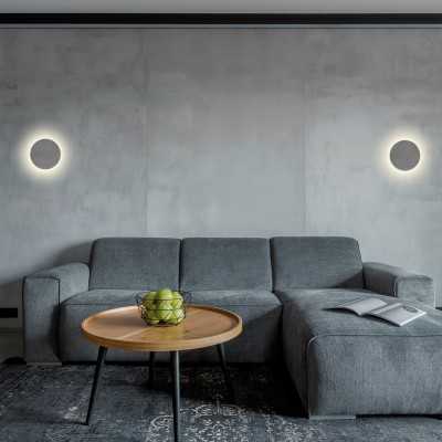 Aplique parede personalizável para LED 295mm gesso 5IN001