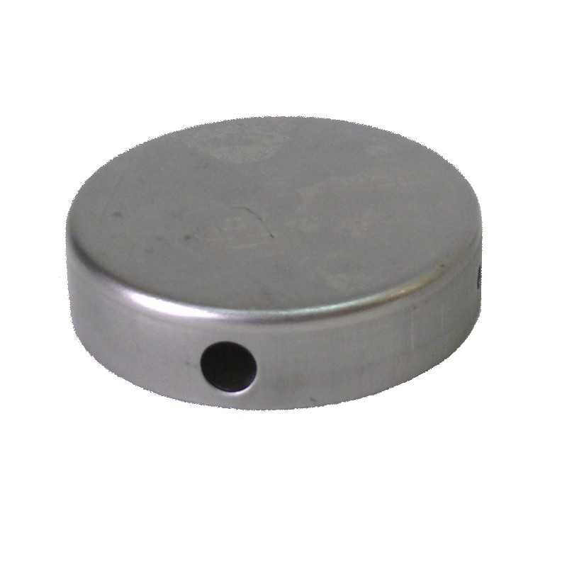 Suporte de ferro de 80mm de diâmetro x 20mm com saída lateral.