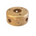 Suporte de latão com 60mm de diâmetro x 28,3mm e saída de 22mm.