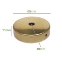 Suporte de latão de 65mm de diâmetro x 15mm com uma saída
