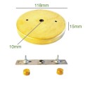 Suporte de latão de 118mm x 15mm com topos decorativos.