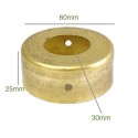 Suporte de latão de 60mm de diâmetro x 25mm e saída de 30mm.