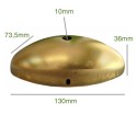 Suporte de latão de 130mm de diâmetro x 73,5mm e uma saída.