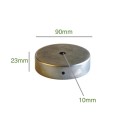 Suporte de ferro para pintar com 90 mm de diâmetro e uma saída.
