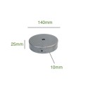 Suporte de metal em ferro bruto redondo com 140mm de diâmetro.