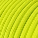 Cabo decorativo têxtil por metros homologado na cor amarelo fluorescente.