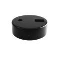Suporte metálico preto para interruptor de botão de 80mm.