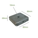 Suporte de ferro para pintar quadrado de 90mm com uma saída.