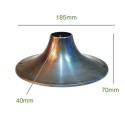 Plafon de teto ou parede em ferro, 70mm de altura x 185mm de diâmetro.