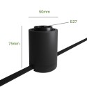 Portalâmpadas soquete para E27 conectável 50mm x 75mm