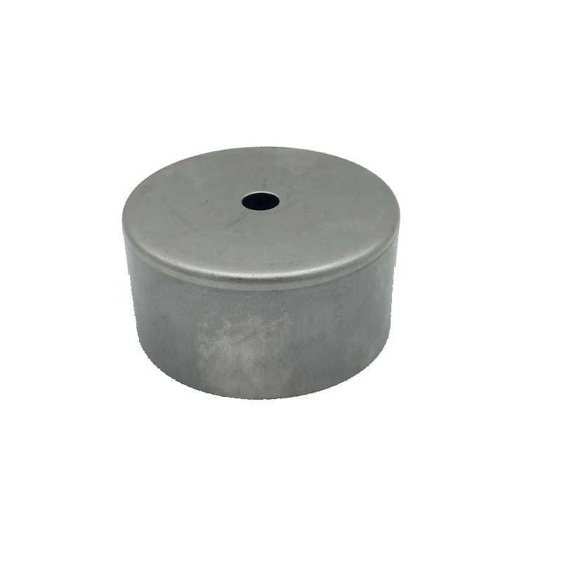 Tampa de ferro bruto para globo de 78mm de diâmetro x 36mm.