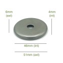 Tampa de globo de ferro bruto arredondada 46mm de diâmetro x 4mm