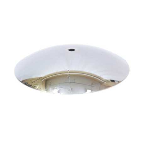 Tampa côncava cromada 100mm x 2mm para globos de vidro