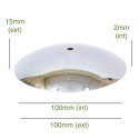 Tampa côncava cromada 100mm x 2mm para globos de vidro