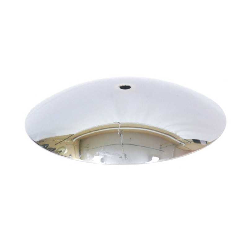 Tampa côncava cromada 130mm x 3mm para globos de vidro