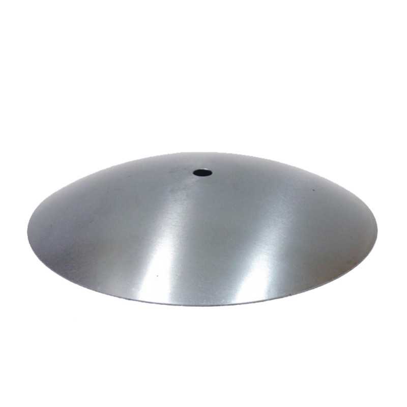 Tampa côncava em ferro bruto 60mm x 2mm para globos de vidro