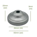 Tampa decorada em ferro bruto 64mm x 9mm