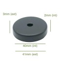 Tampão para balão preto de 40mm de diâmetro x 2mm.