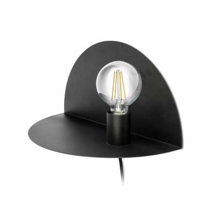 Luminária de parede em aço E27 preto fosco LA NOË