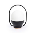 Lâmpada de mesa em plástico com LED integrado preto fosco CLAMECY