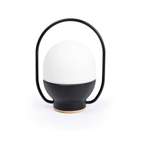 Lâmpada de mesa em plástico com LED integrado preto fosco CLAMECY