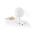 Luminária LED com carregador sem fio VALADE globo PC