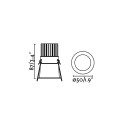 Luminária de teto em alumínio com LED integrado branco fosco MAIZERY