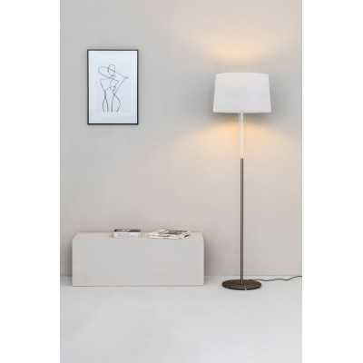 Lâmpada de chão em aço E27 branco mate SARLIS