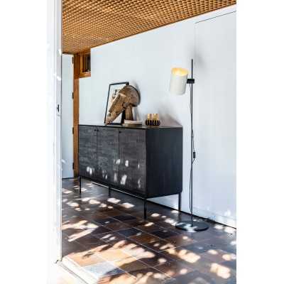 Luminária de chão em aço E27 preto fosco CAYRAC