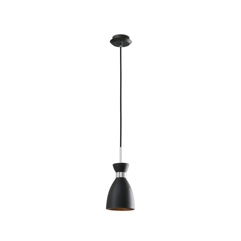 Luminária de teto em aço E14 preto fosco NEBBIO