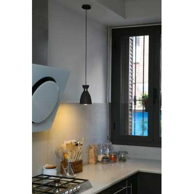 Luminária de teto em aço E14 preto fosco NEBBIO