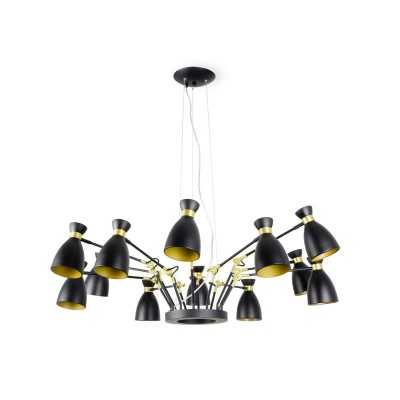 Luminária de teto em aço preto fosco E14 BANNAT