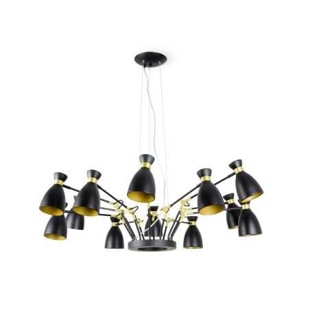 Luminária de teto em aço preto fosco E14 BANNAT