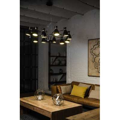 Luminária de teto em aço preto fosco E14 BANNAT