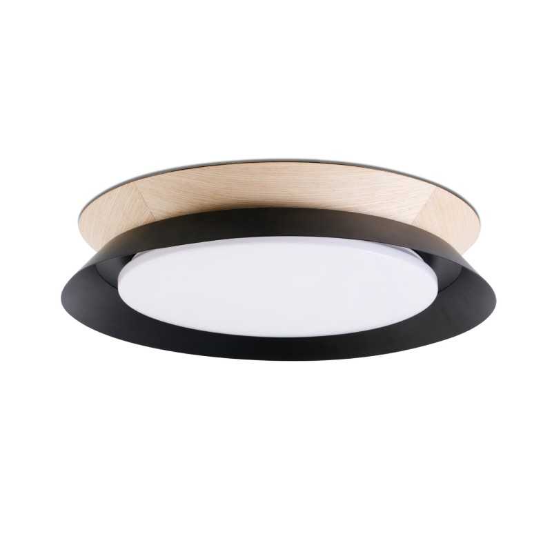 Lâmpada de teto em aço com LED integrado preto fosco MAINXE