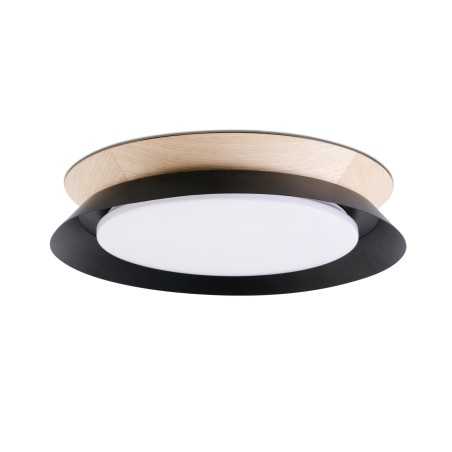 Lâmpada de teto em aço com LED integrado preto fosco MAINXE