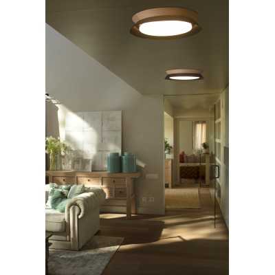 Lâmpada de teto em aço com LED integrado preto fosco MAINXE