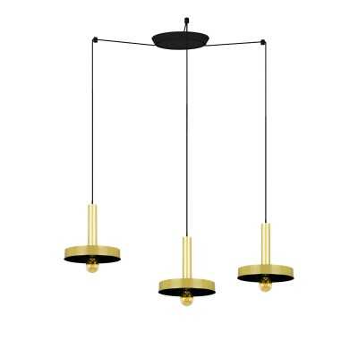 Luminária de teto em aço E27 fosco dourado MONTREM