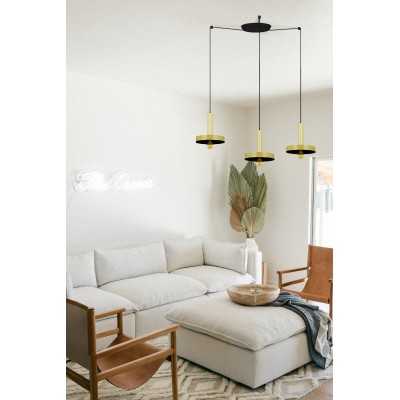 Luminária de teto em aço E27 fosco dourado MONTREM