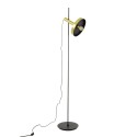 Luminária de pie de aço preto mate E27 AROTEL
