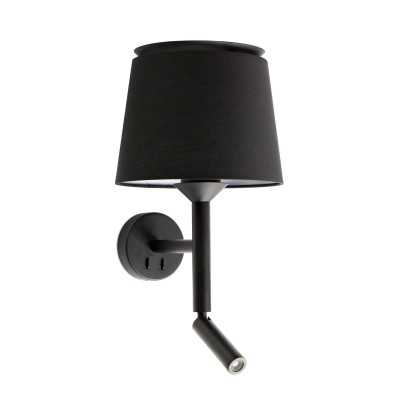 Luminária de parede em aço E27 preto LANZAC