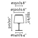 Luminária de mesa em aço E27 branco CHAPPES
