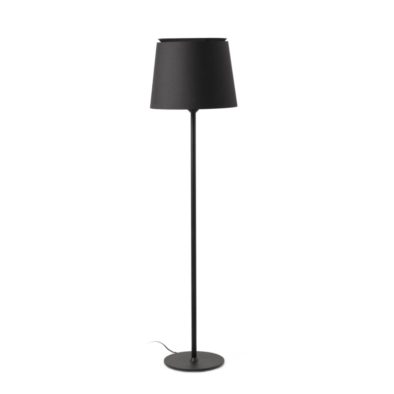 Lâmpada de chão em aço E27 preto fosco BROMME