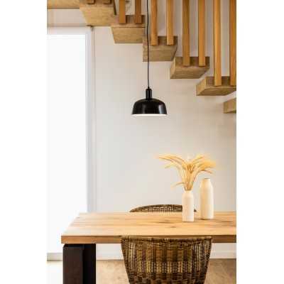 Luminária teto em aço E27 preto AMBLENY