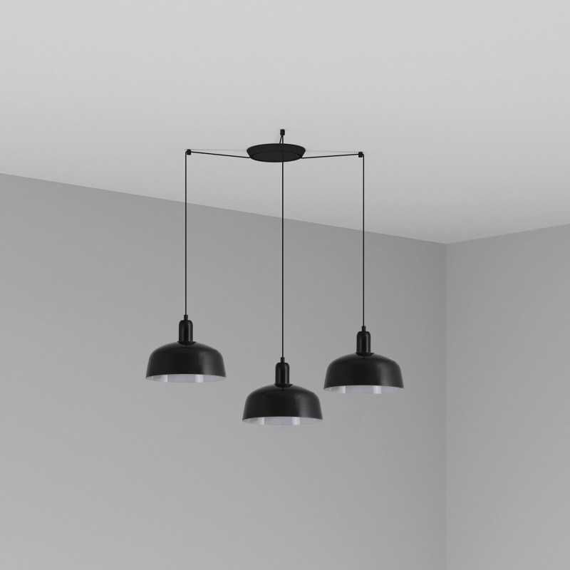 Lâmpada de teto em aço preto E27 GOURDAN
